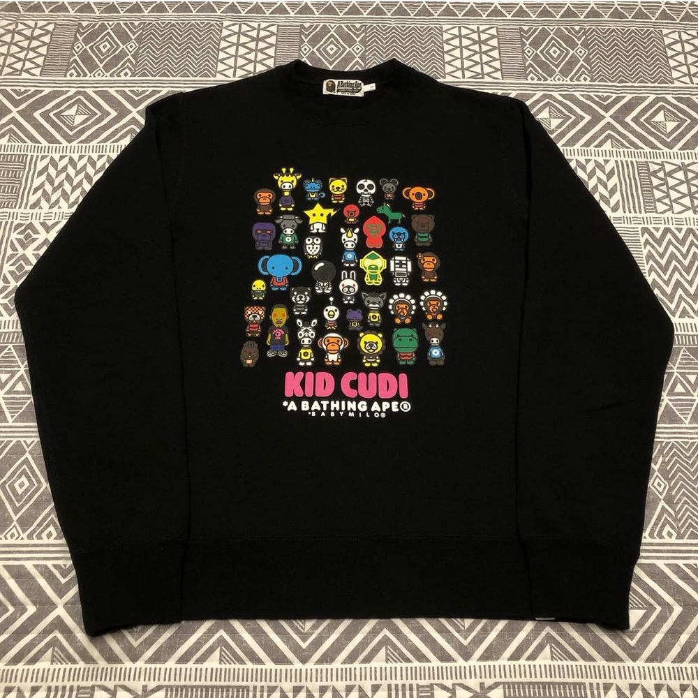 A Bathing Ape Bape X Kid Cudi Crewneck Size Large